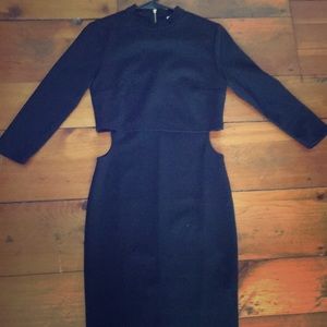 Black Cut Out Midi